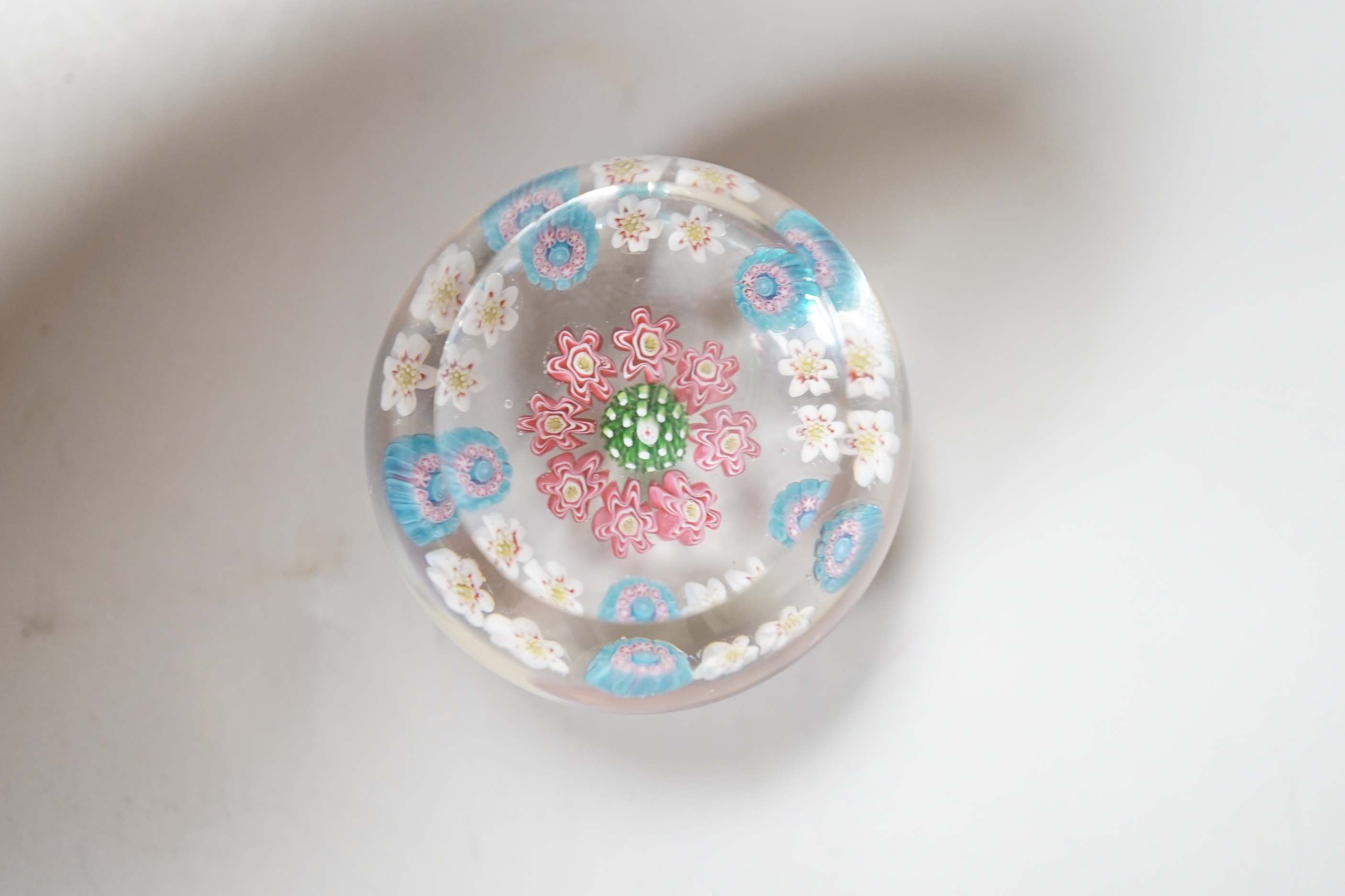 A Clichy miniature paperweight, approximately 4.5cm diameter